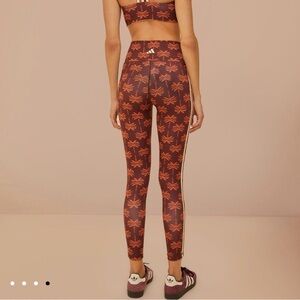 Adidas x Farm Rio Size L Palm Tree Print Leggings